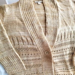 Soft surroundings cardigan sweater with pockets.